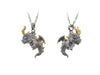 Gemstone Cute Dragon Pendant Necklace