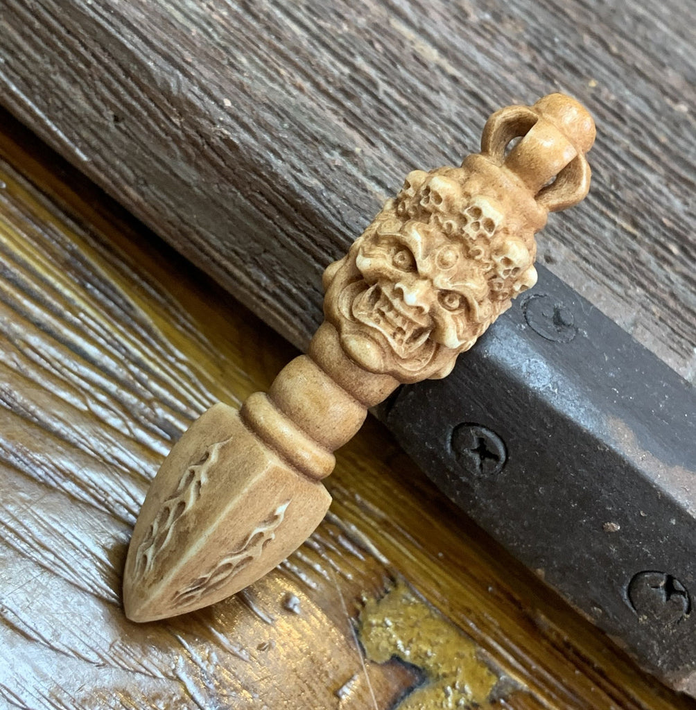 Mahakala Dagger Skull Guru Bead Pendant