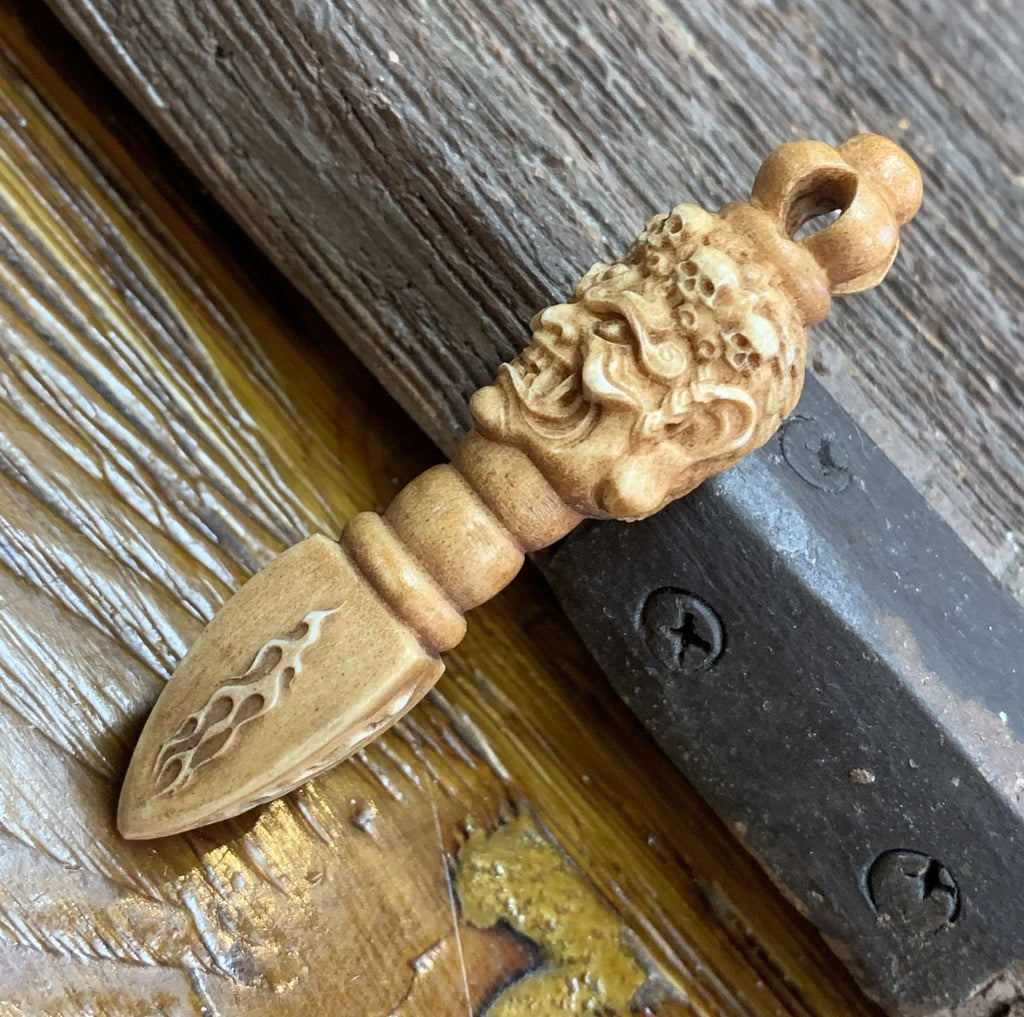 Mahakala Dagger Skull Guru Bead Pendant