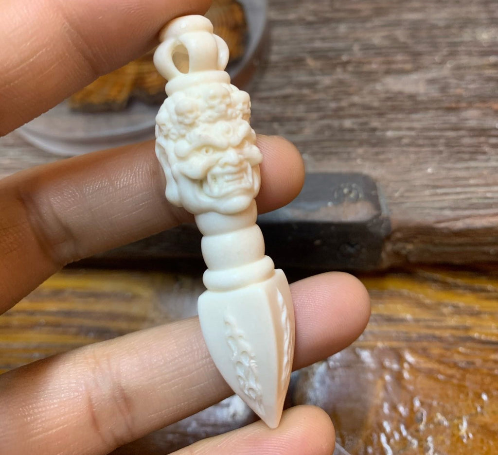 Mahakala Dagger Skull Guru Bead Pendant