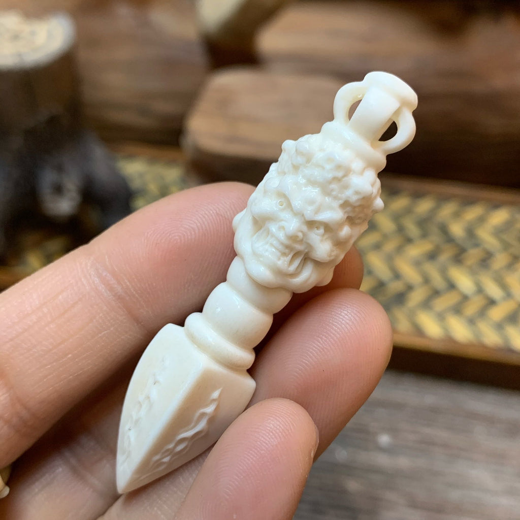 Mahakala Dagger Skull Guru Bead Pendant