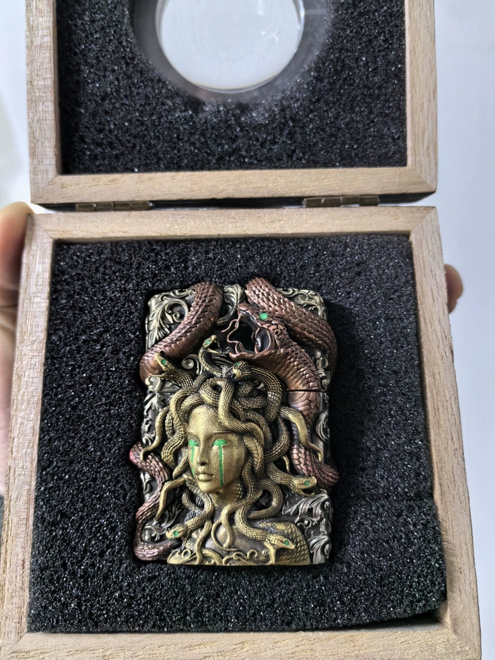 Medusa Snake Custom Zippo Lighter Case