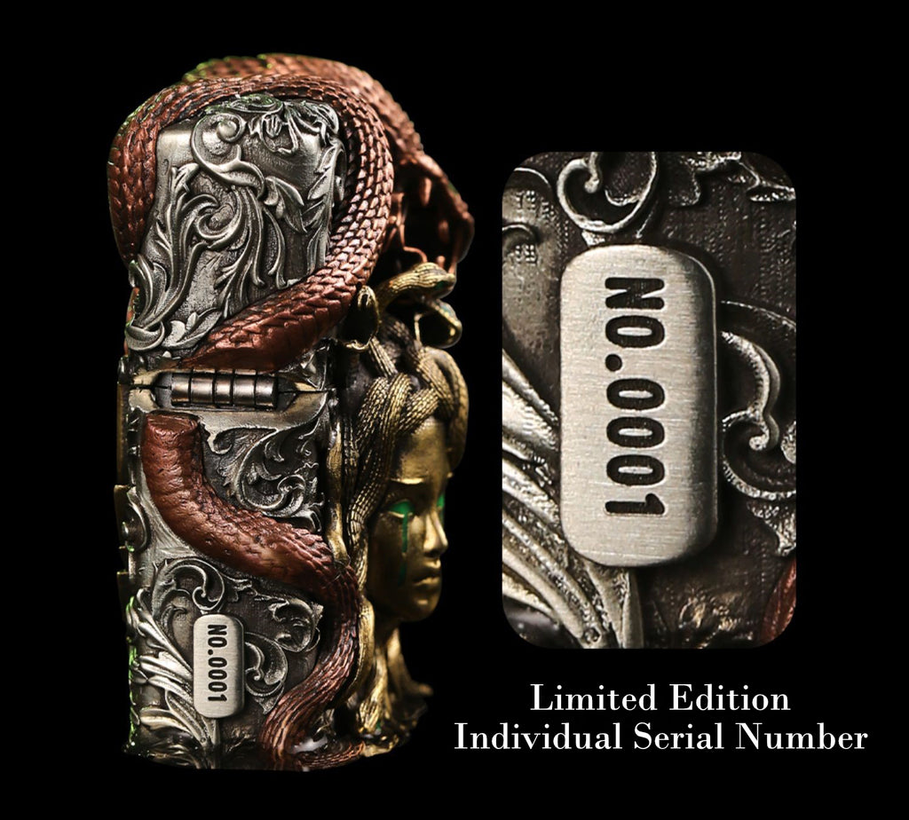 Medusa Snake Custom Zippo Lighter Case