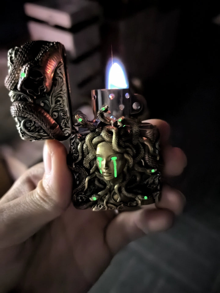 Medusa Snake Custom Zippo Lighter Case