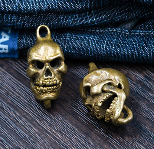 Brass Skull Key Ring - Holy Buyble